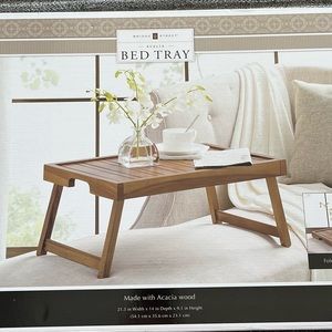 NIB Acacia Bed Tray